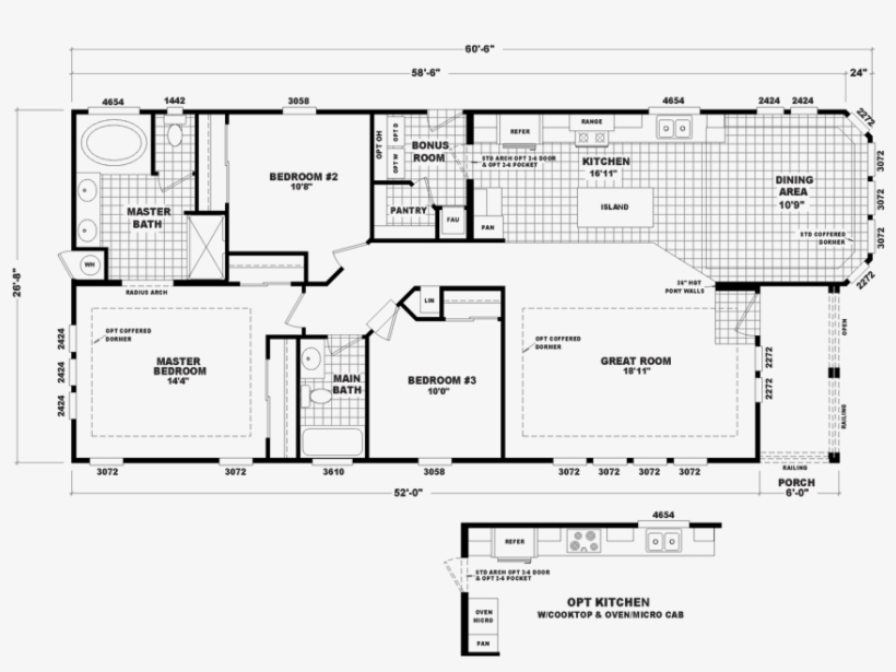 The Dexter Model Has 3 Beds And 2 Baths - House, transparent png #2313475