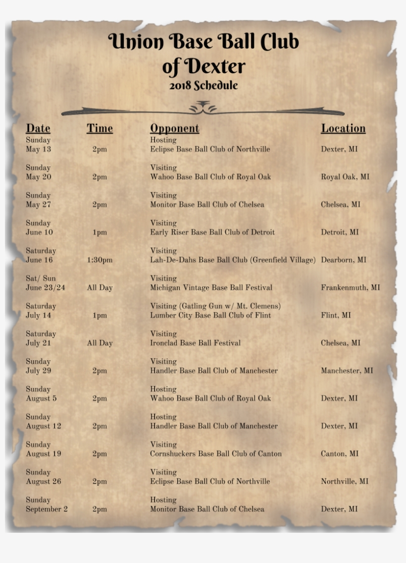 Webschedule2018 - Baseball, transparent png #2313755