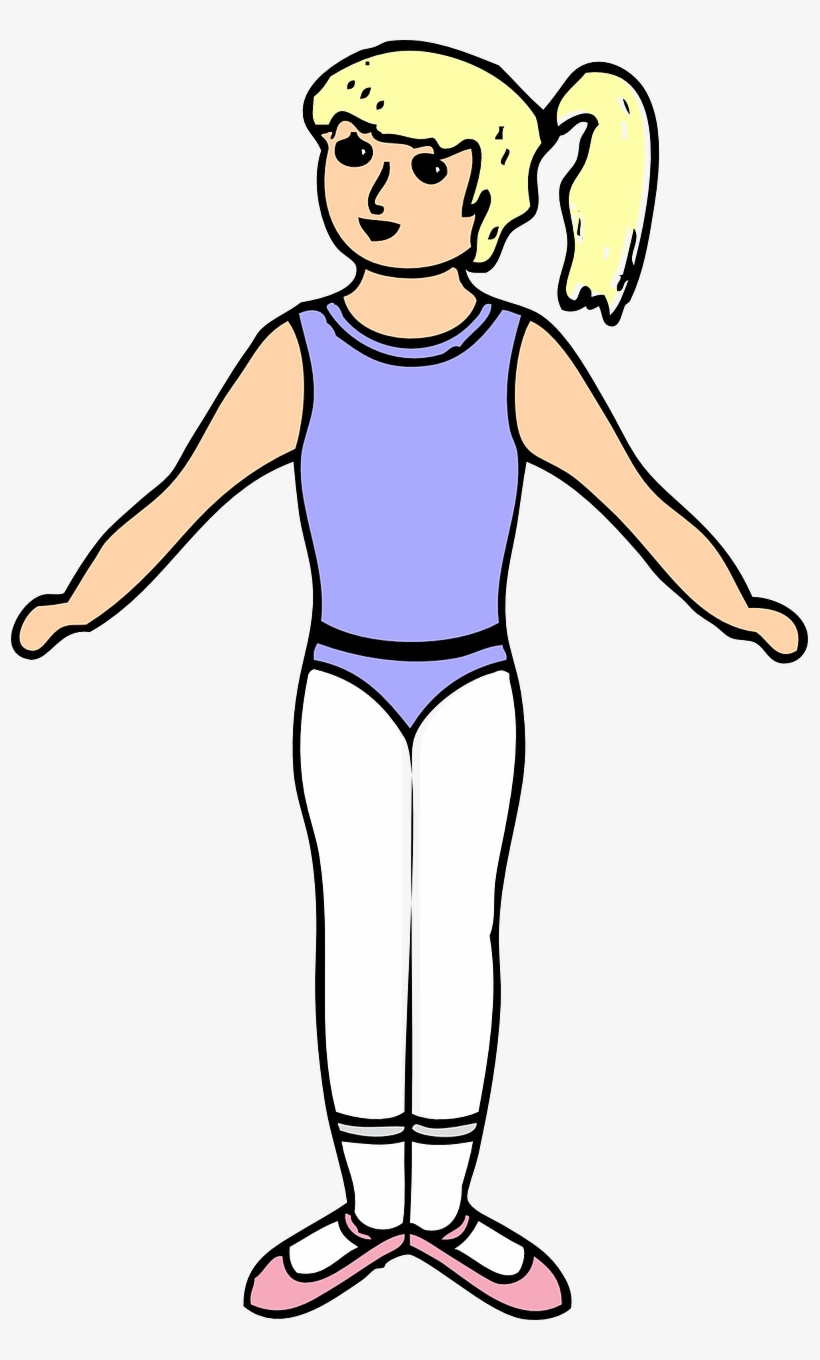 Girl Exercise Leotard - Girl Clipart In Leotard, transparent png #2314201
