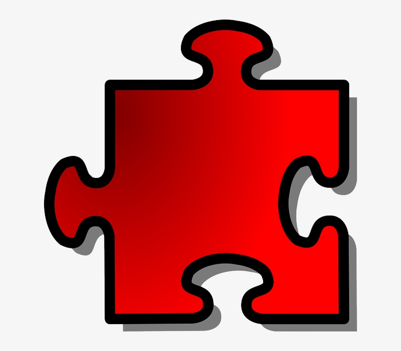 Red, Shapes, Shape, Jigsaw, Pieces, Piece, Shadows - Jigsaw Piece, transparent png #2314851