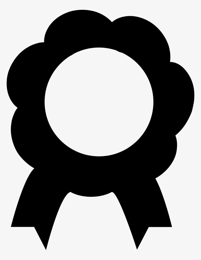 Award Flower Shape Symbolic Medal With Ribbon Tails - Award, transparent png #2314985