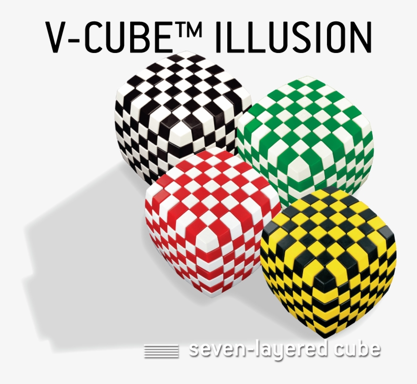 You Can Enjoy The Challenge Of Solving This Bi-colored - V-cube 7 Yellow Illusion, transparent png #2316396
