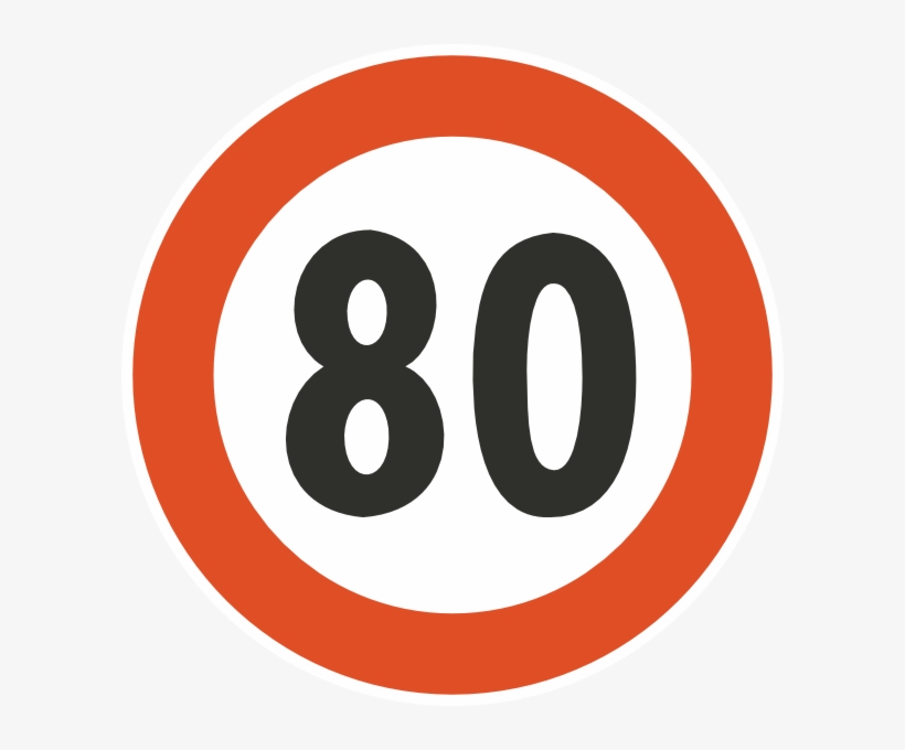 Maximum Speed Clip Art At Clker - 80 Speed Limit Png, transparent png #2316569