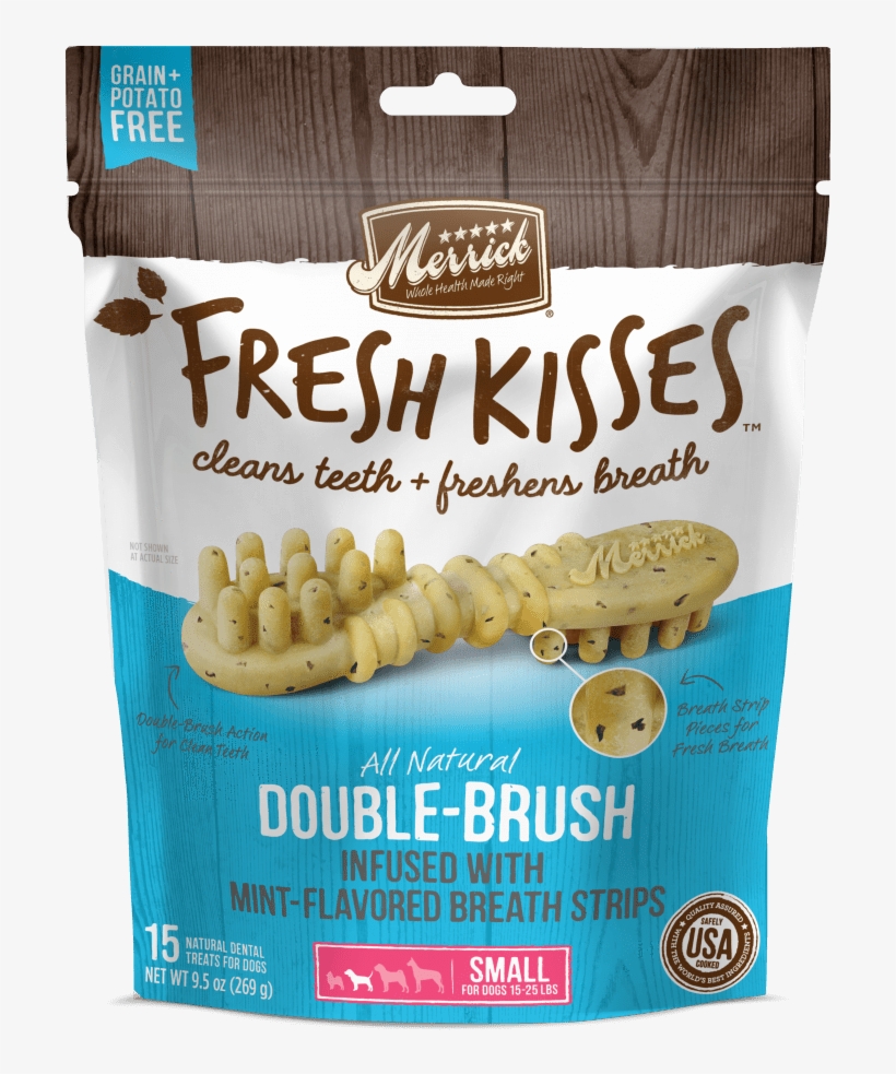 Merrick Fresh Kisses Grain Free Mint Breath Strips - Merrick Fresh Kisses, transparent png #2316588