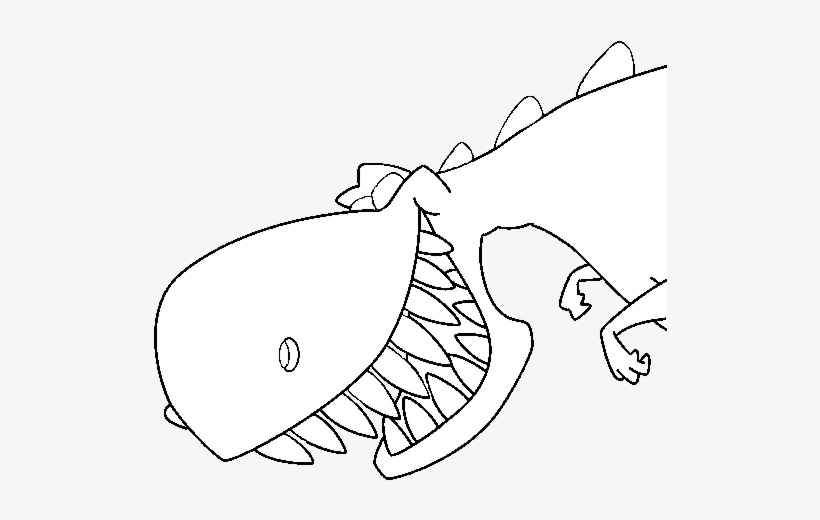 Dinosaur With Sharp Teeth Coloring Page - Dientes De Dinosaurios Para Colorear, transparent png #2317278