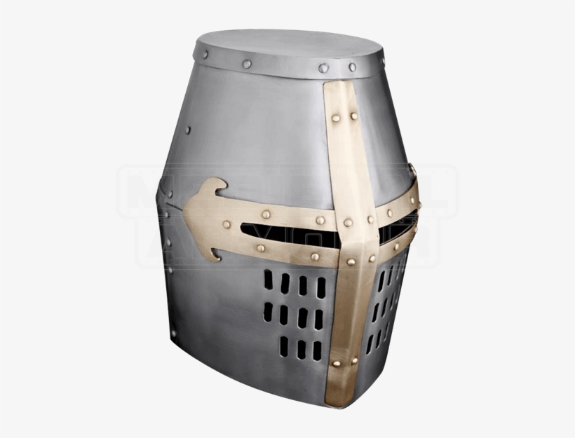 Brass Trim Crusader Great Helm - Casco Caballero Templario, transparent png #2317967