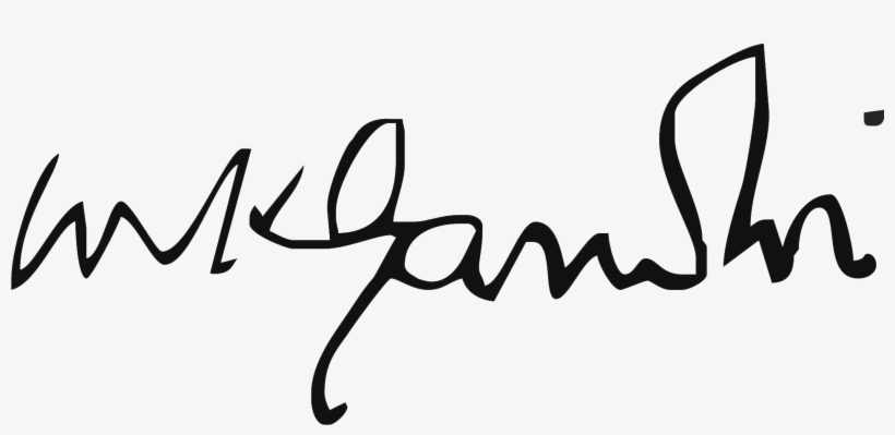 Gandi Signature - Gandhi Signature, transparent png #2318324