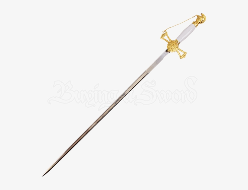 Saint John Gold And White Crusader Small Sword - Sword, transparent png #2318325