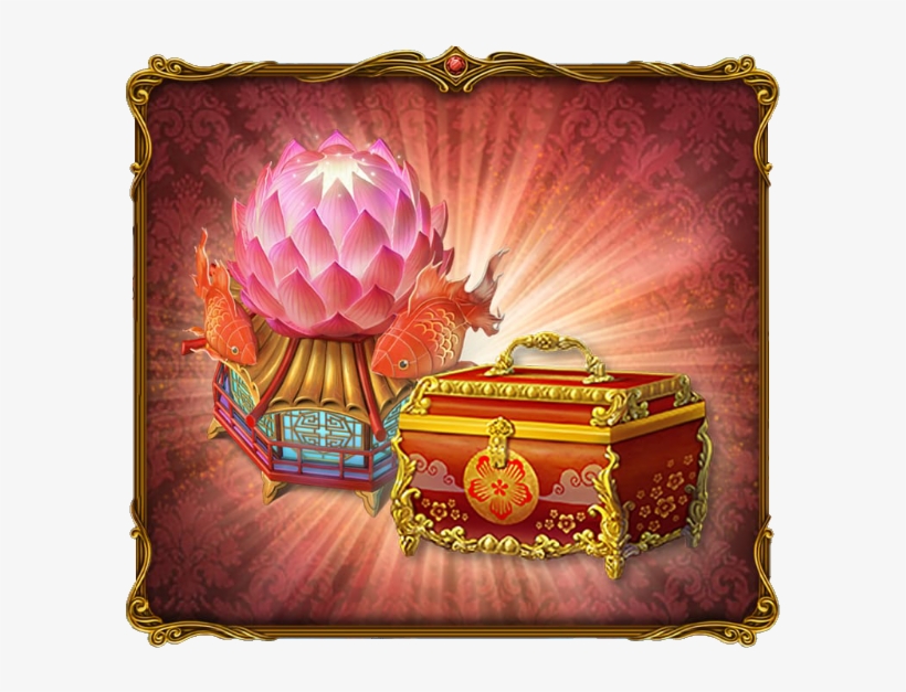 New Year's Chest And Oriental Luxury Casket - Floral Design, transparent png #2318588