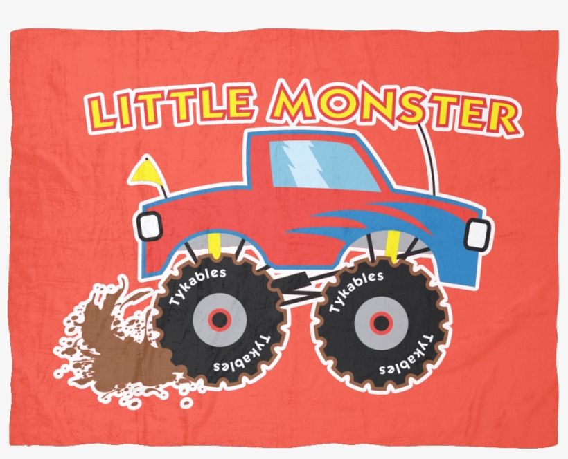 Little Monster Truck Red Fleece Baby Blanket Blankets, transparent png #2319113