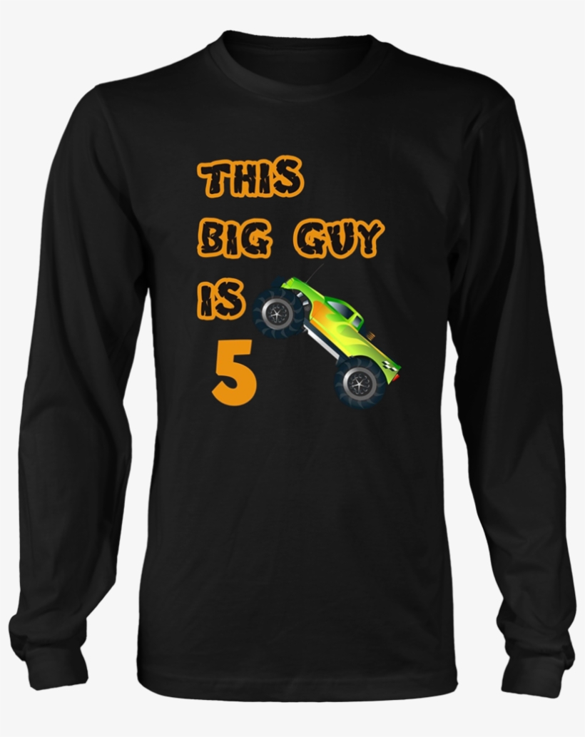 Kids 5th Birthday Boy Monster Truck T-shirt 5 Year - Nirvana Long Sleeve Shirt, transparent png #2319186