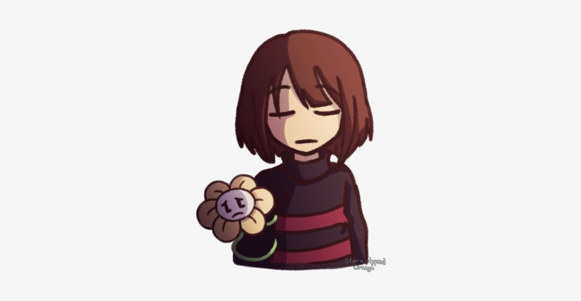 Here's The Frisk That Underfell Down Haha - Underfell Frisk And Flowey, transparent png #2319321
