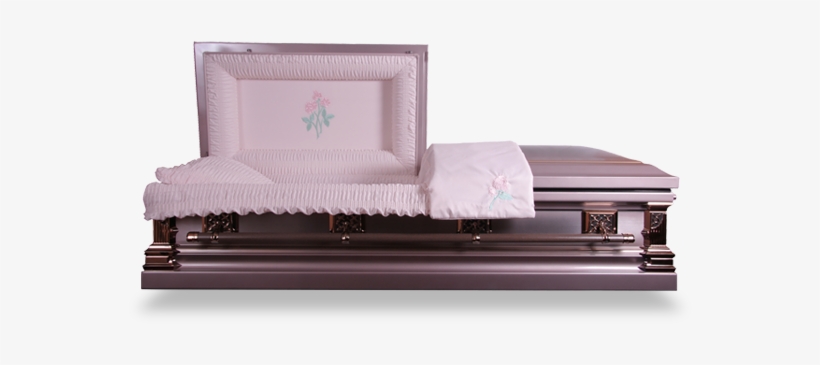Moss Pink Carel Metal 18 Gauge Steel Casket With Metal - White Casket With Blue Inside, transparent png #2319736