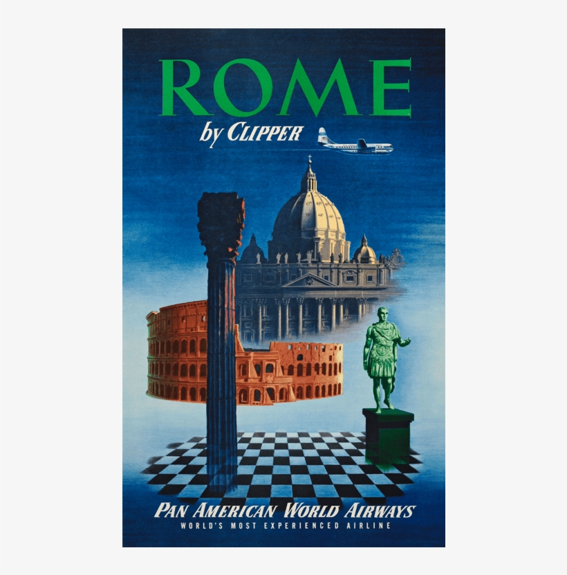 21 Aug Air Po 023 Panam Clipper Rome - Pan American: Rome By Clipper - Vatican And Coliseum,, transparent png #2320109