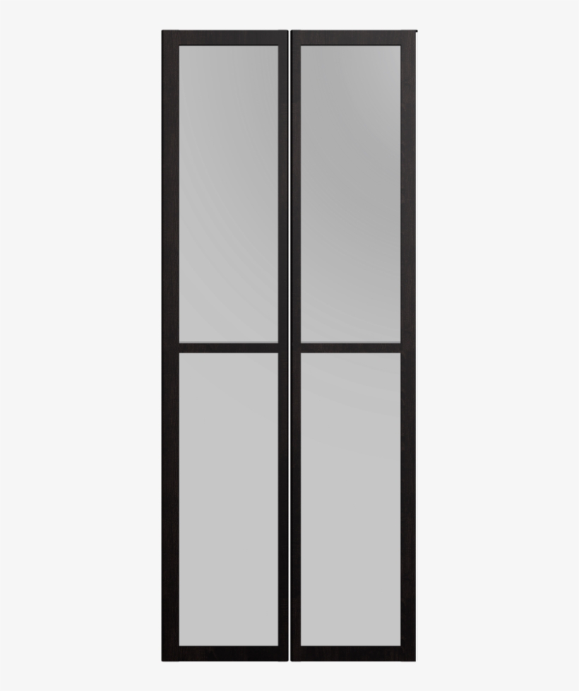 Billy Olsbo Glass Door, Black Brown 2x By Ikea - Puerta De Vidrio Png, transparent png #2320653