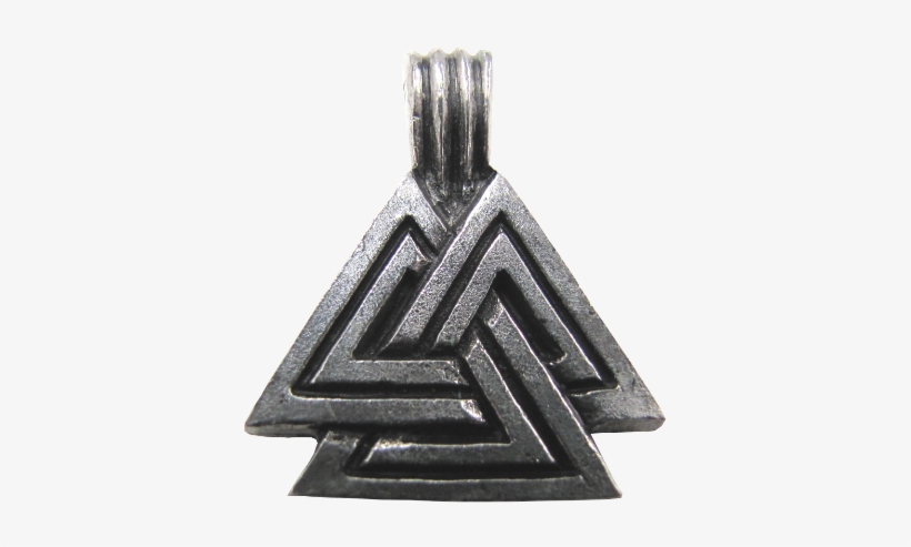 Large Valknut, Symbol Of Odin Necklace - Odin Symbol, transparent png #2321111