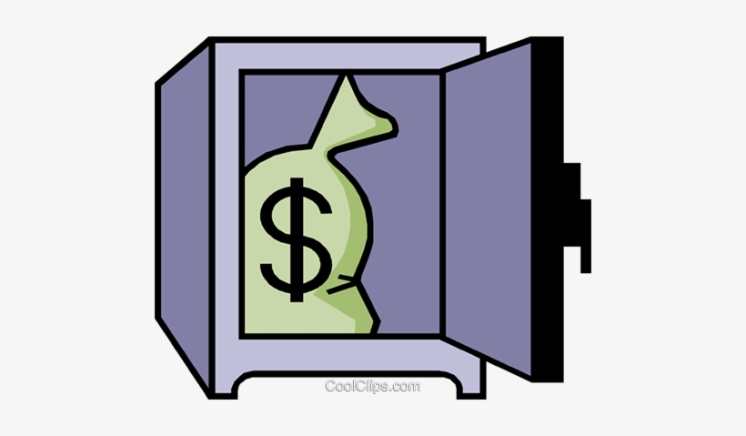 Moneybag In Vault - Money Safe Clip Art, transparent png #2322015
