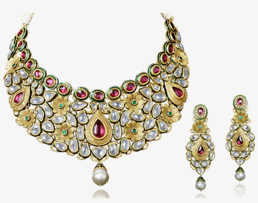 Free Png Jewel Set Png Images Transparent - Kundan Gold Jewellery Png, transparent png #2322375