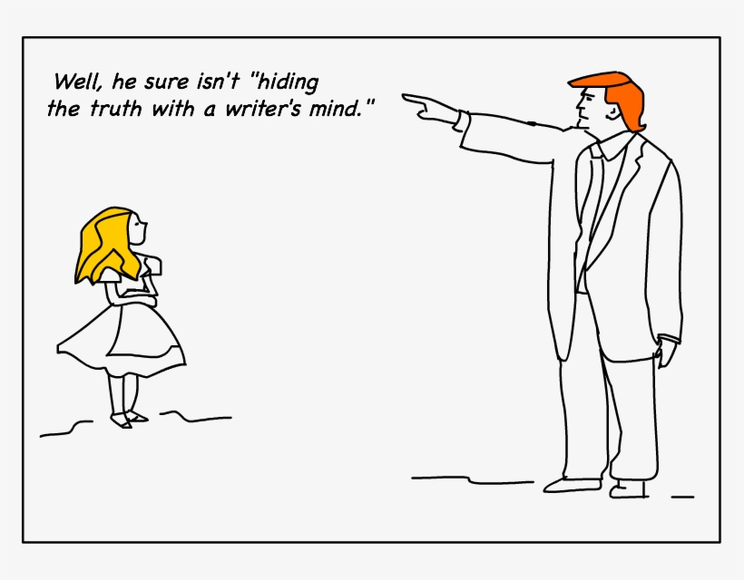 Trump Hiding Truth - Cartoon, transparent png #2322621