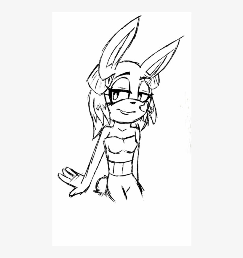 Nonshaded Sketch Of Rikki The Succubus - Drawing, transparent png #2325038