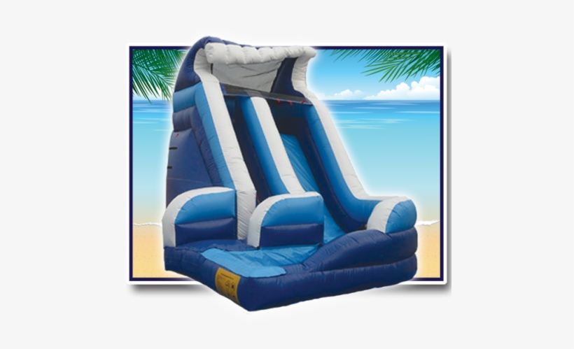 Blue Crush Water Slide - Ez Inflatables 16 Ft. Curvy Water Slide - Ws102, transparent png #2325325