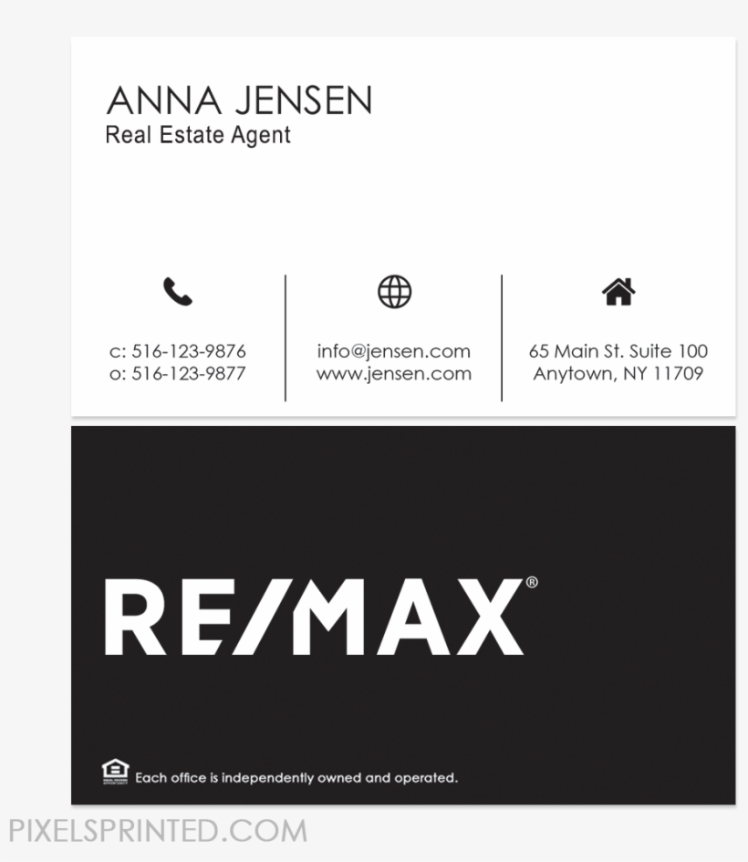 No Photo Remax Business Card - Real Estate - Free Transparent PNG ...