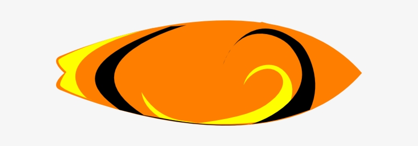 Orange Clipart Surfboard - Orange Surf Board Clipart, transparent png #2327029