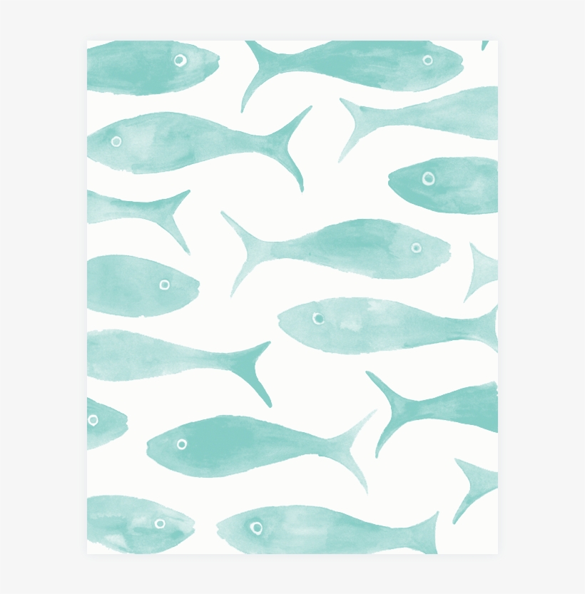 Fishie Watercolor Print - Squaliformes, transparent png #2327093
