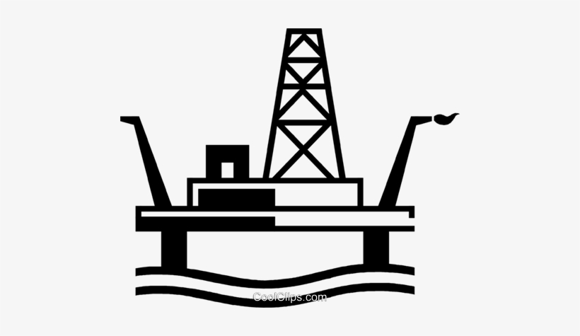 Offshore Drilling Platform Royalty Free Vector Clip - Offshore Oil Rig Clipart, transparent png #2327694