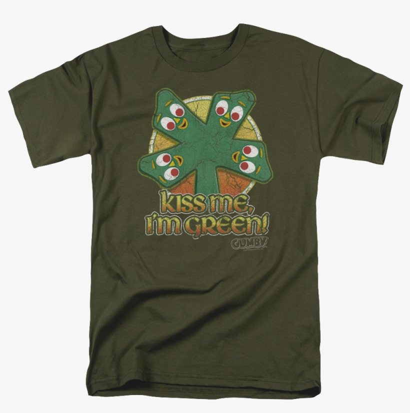 Kiss Me Gumby T-shirt - Gumby/kiss Me Junior Sheer In Military Green, Girl's,, transparent png #2327927