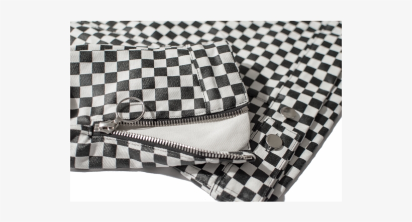 Checkerboard Denim Trucker Jacket - Coin Purse, transparent png #2328063