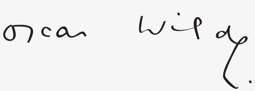 Open - Oscar Wilde Signature Tattoo, transparent png #2328262