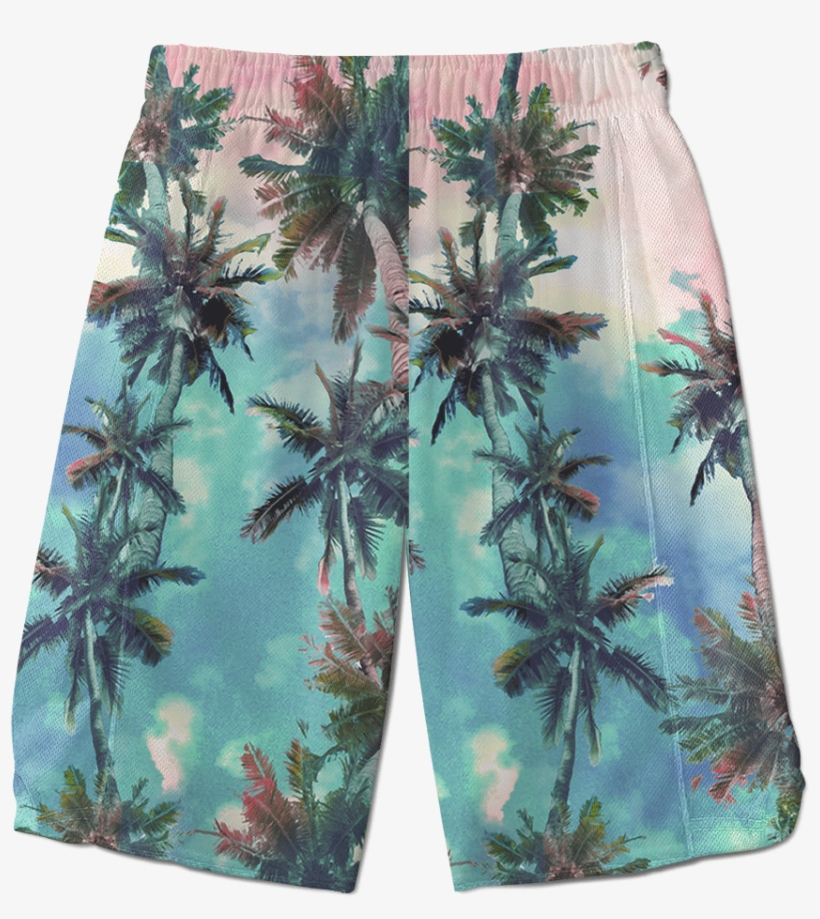 Palm Sunset Shorts - Board Short, transparent png #2328830