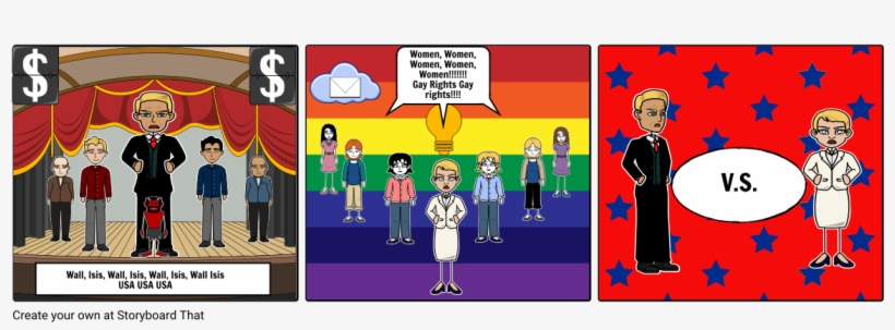 Trump Hillary Political Cartoon - Women's Right Political Cartoons, transparent png #2328878