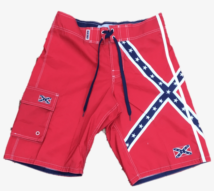 Men's Rebel Flag Swim Trunks - Trunks, transparent png #2328995