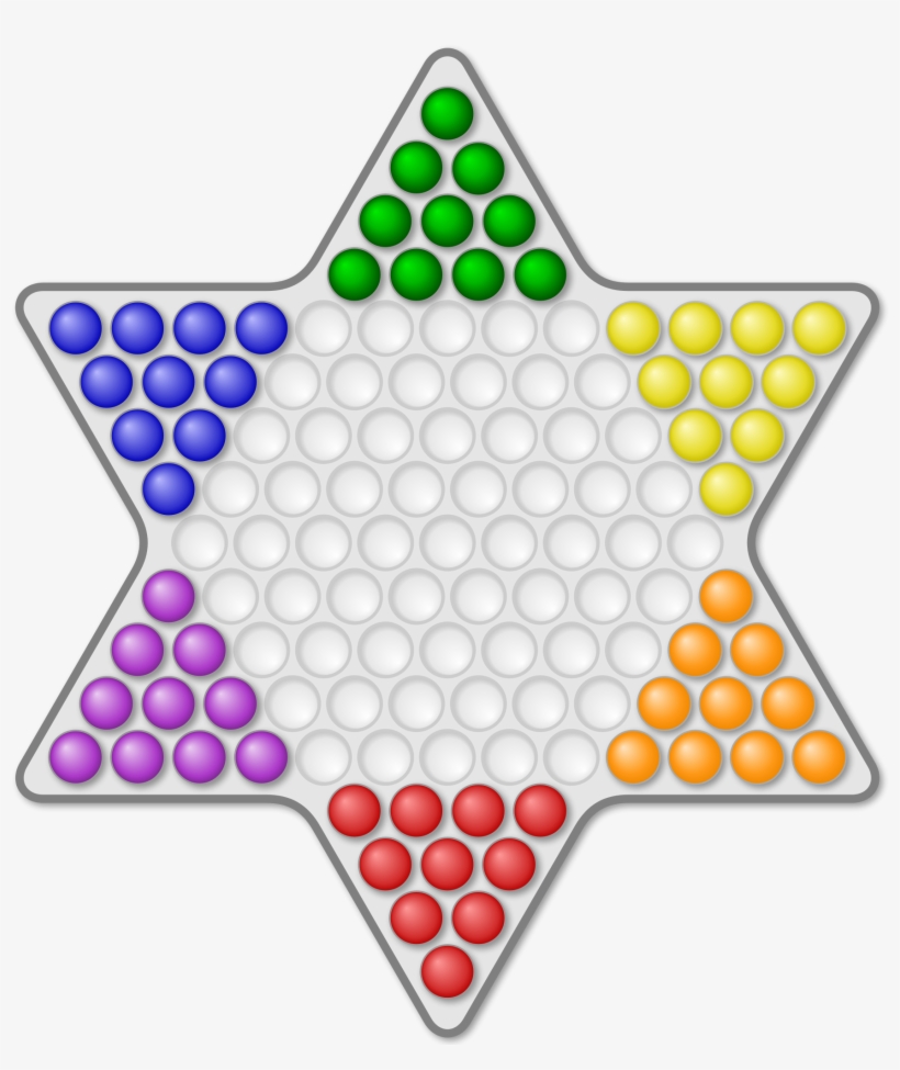 Open - Chinese Checkers Printable Template, transparent png #2329118