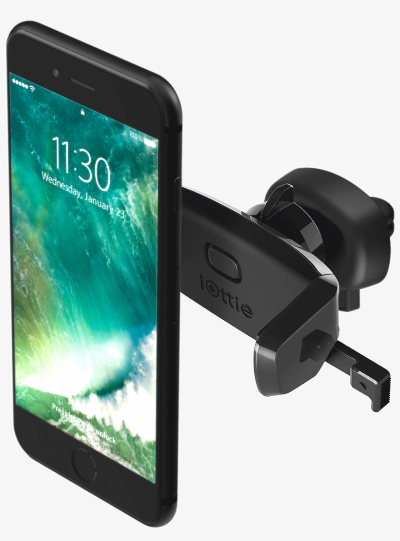 Iottie Easy One Touch Mini Air Vent Car Mount Holder - Iphone X Car Vent Holder, transparent png #2329783