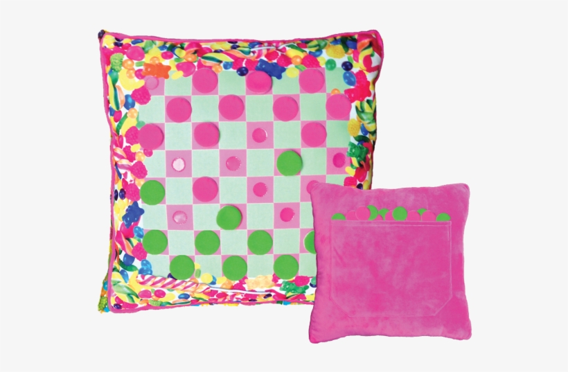 Picture Of Gummy Bears Checkers Game Pillow - Iscream 'gummy Bear Checkers' Pillow, transparent png #2329820