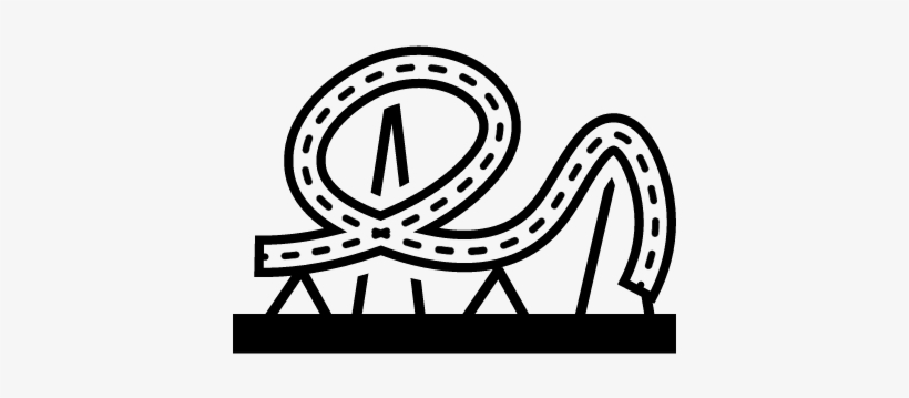 Roller Coaster Vector - Roller Coaster Flat Icon Png, transparent png #2331373