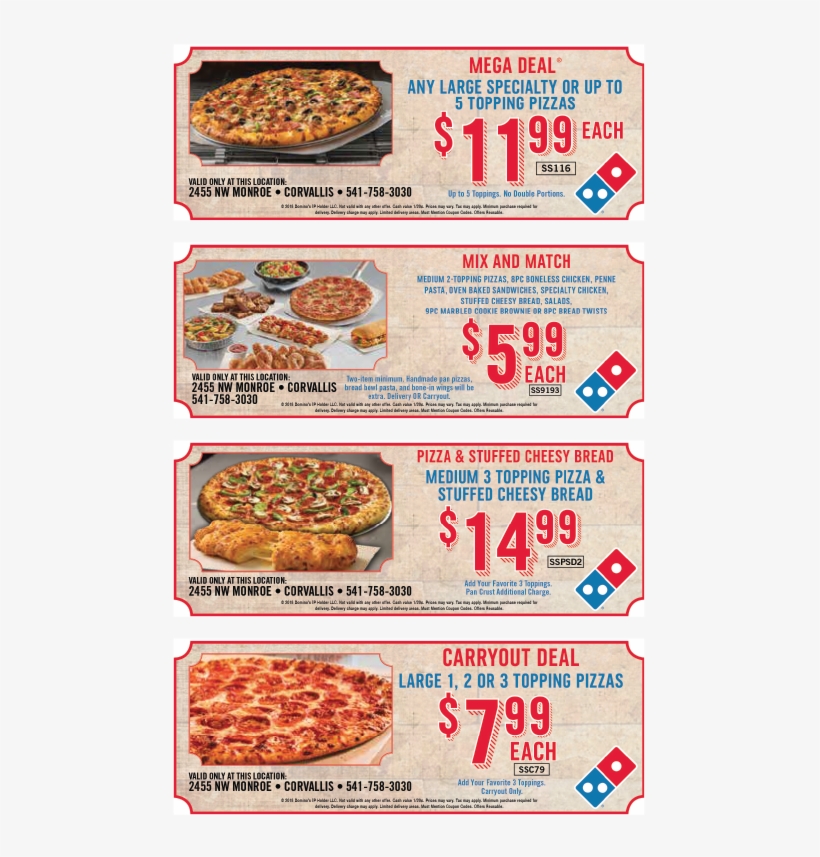 Domino's Coupon - Dominos, transparent png #2331478