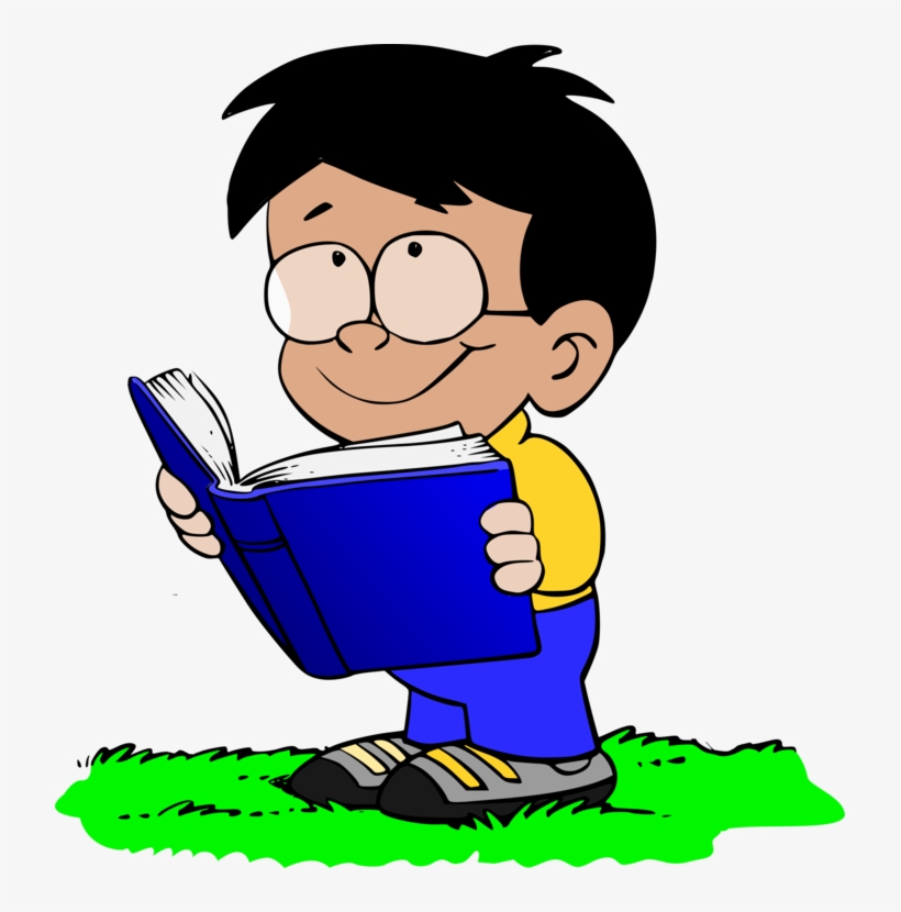 Baby Reading Book Svg Royalty Free Stock - Boy Reading A Book Clipart, transparent png #2331532