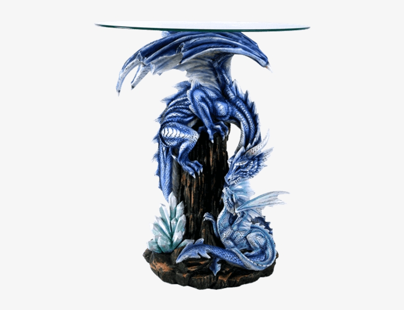 Ice Dragon Family End Table - Dragon Table, transparent png #2331798
