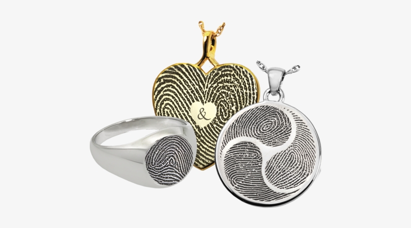 Fingerprint - Fingerprint Heart Slider Stainless Cremation Pendant, transparent png #2331946