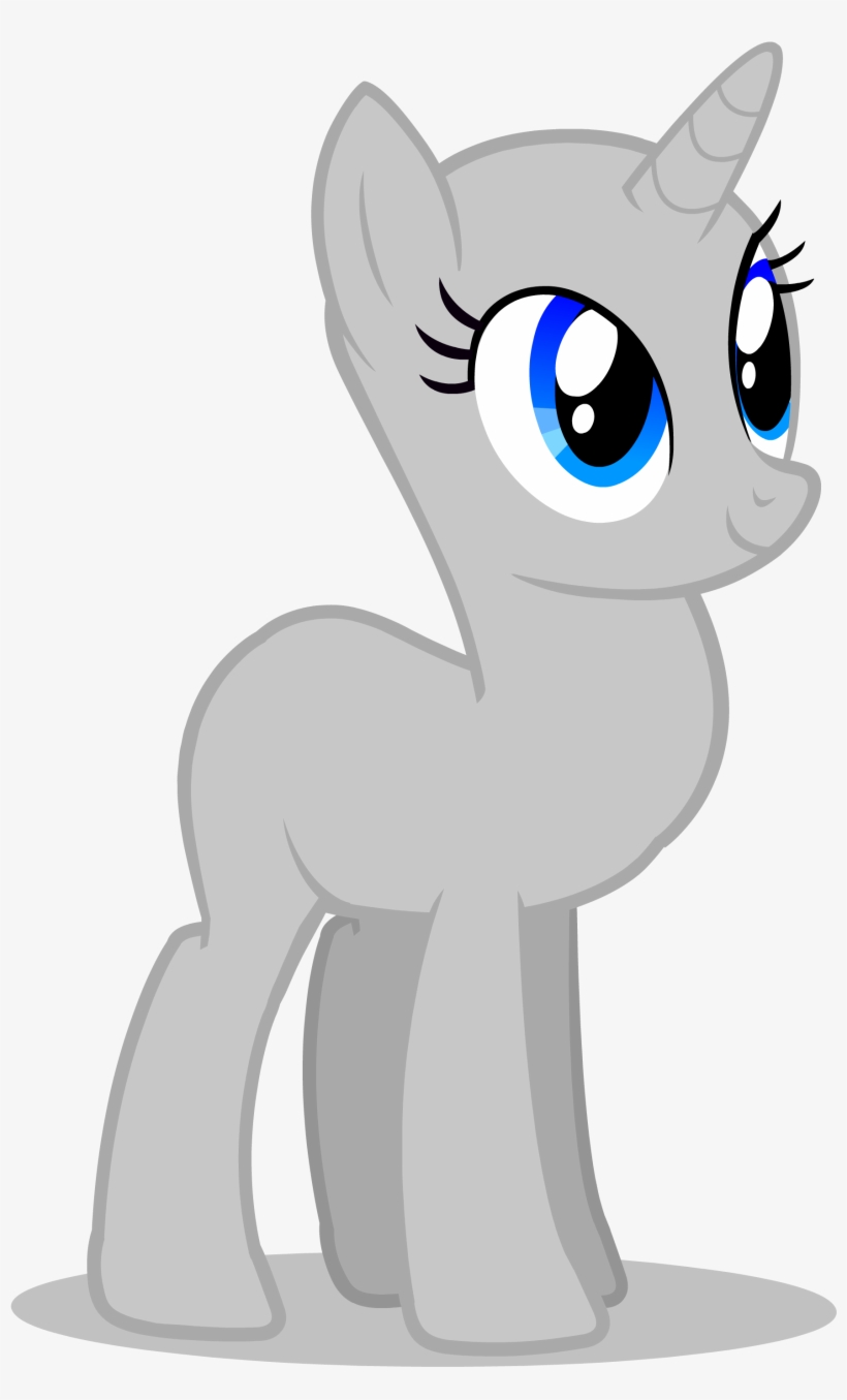 Unicorn Pony Cringe Crop Base Vector - My Little Pony Unicorn Base, transparent png #2332606