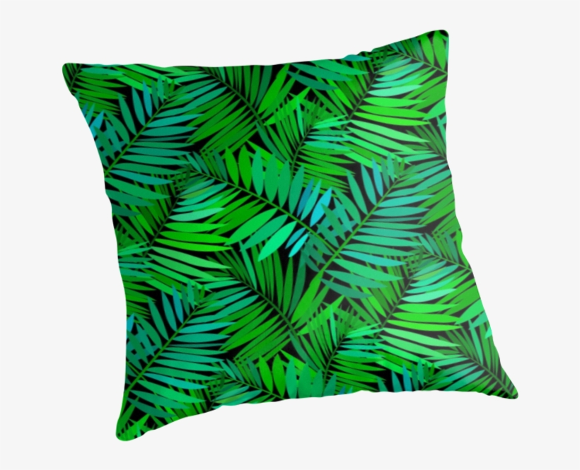 Leafs Vector Green - Tropical Fabric - Palm Leaves In Black Andwhite Custom, transparent png #2332749