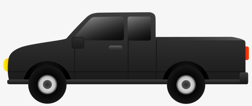 Black Pickup Clip Art Free - Black Pick Up Truck Clip Art, transparent png #2333497