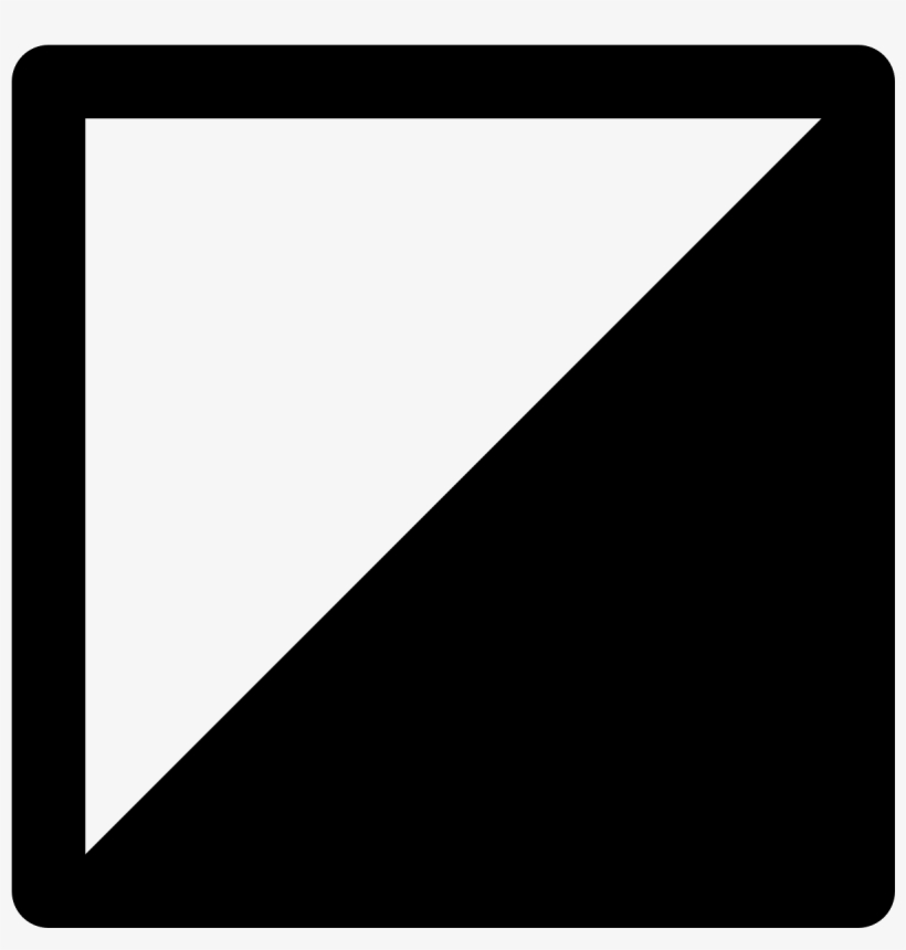 Orienteering Control Flag Icon - Square Half Black Half White, transparent png #2333932