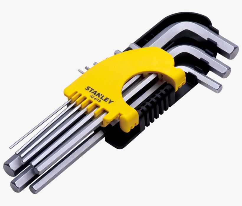9pc Long Hex Key Set Allen Key Set Stanley Free Transparent PNG
