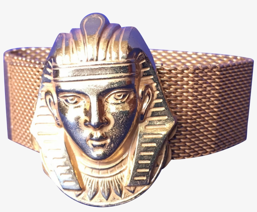Miriam Haskell Egyptian Revival King Tut Bracelet - Mask, transparent png #2334821