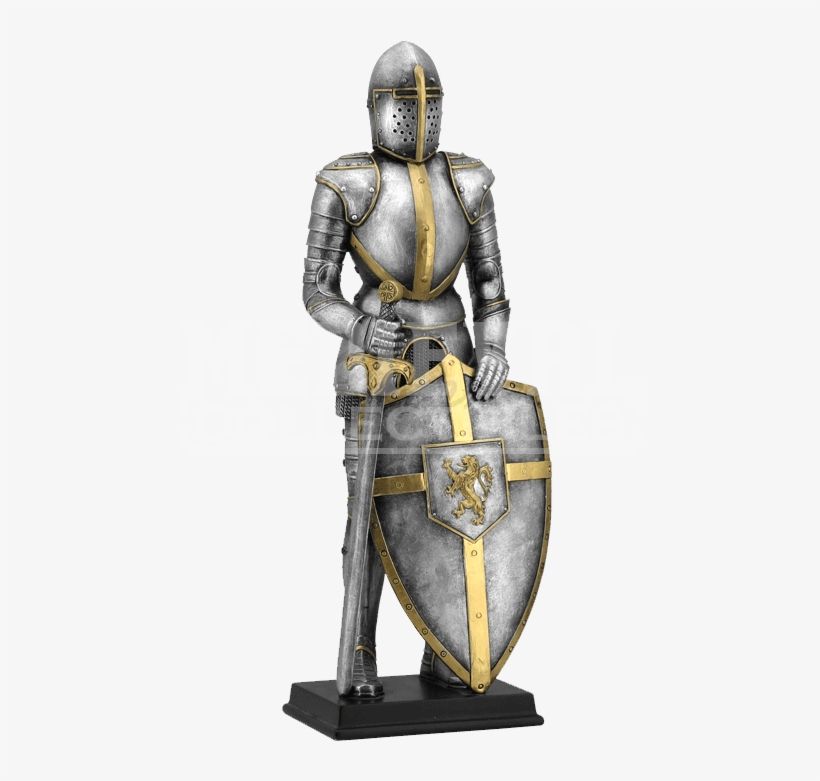 Lion Crest Suit Of Armor Statue - Knight Armor Medieval Times, transparent png #2334994
